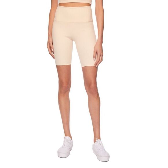 Susana Monaco Rib Biker Short in Cream Small - Picture 1 of 9